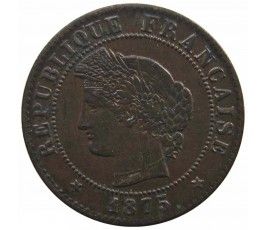 Франция 1 сантим 1875 г. K