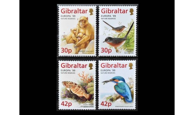 Гибралтар 1999 г. "Европа: Природа и национальные парки"