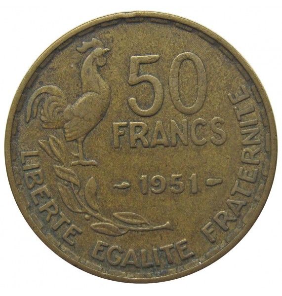 Франция 50 франков 1951 г.