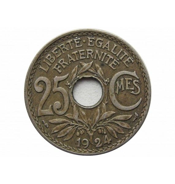 Франция 25 сантимов 1924 г.