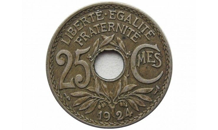 Франция 25 сантимов 1924 г.