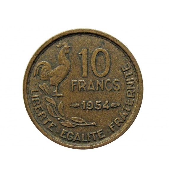 Франция 10 франков 1954 г.
