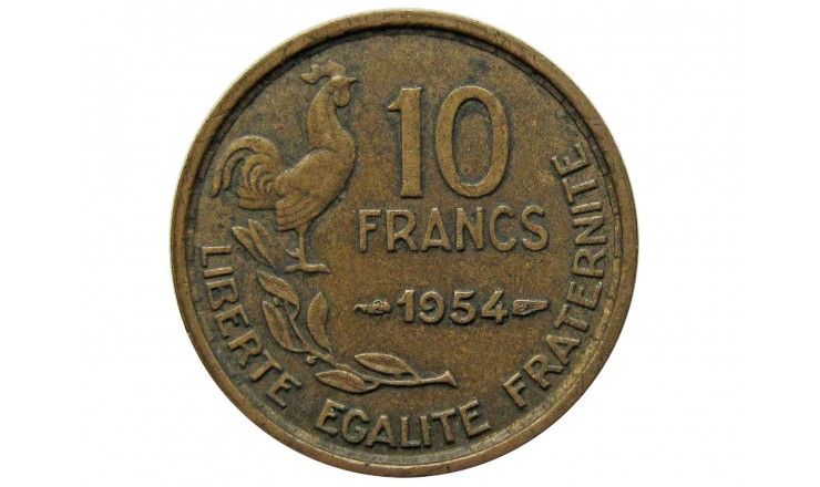 Франция 10 франков 1954 г.