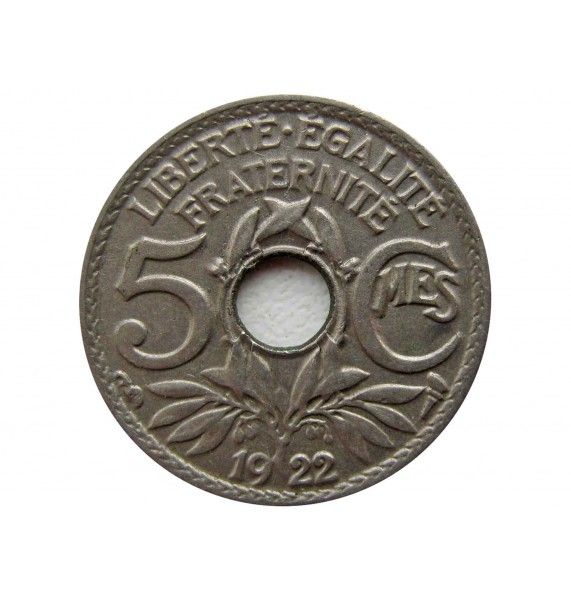 Франция 5 сантимов 1922 г.