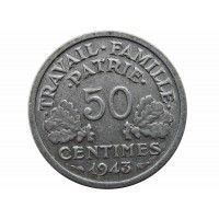 Франция 50 сантимов 1943 г.
