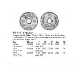 Германская Восточная Африка 5 геллеров 1913 г. А