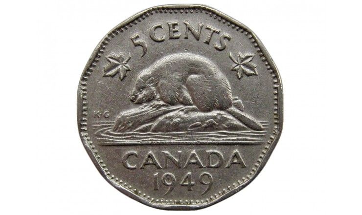 Канада 5 центов 1949 г.