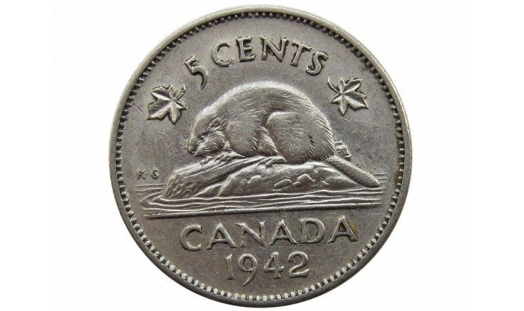 Канада 5 центов 1942 г.