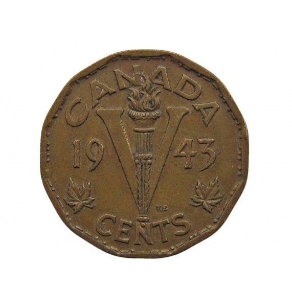 Канада 5 центов 1943 г.