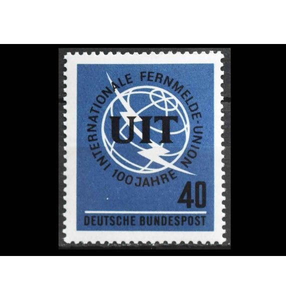 ФРГ 1965 г. "100-летие Международного Союза телекоммуникаций"