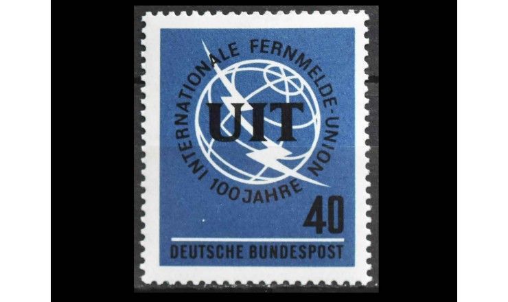 ФРГ 1965 г. "100-летие Международного Союза телекоммуникаций" ФРГ 1965 г. "100-летие Международного Союза телекоммуникаций"