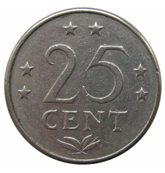 Нидерландские Антиллы 25 центов 1971 г.