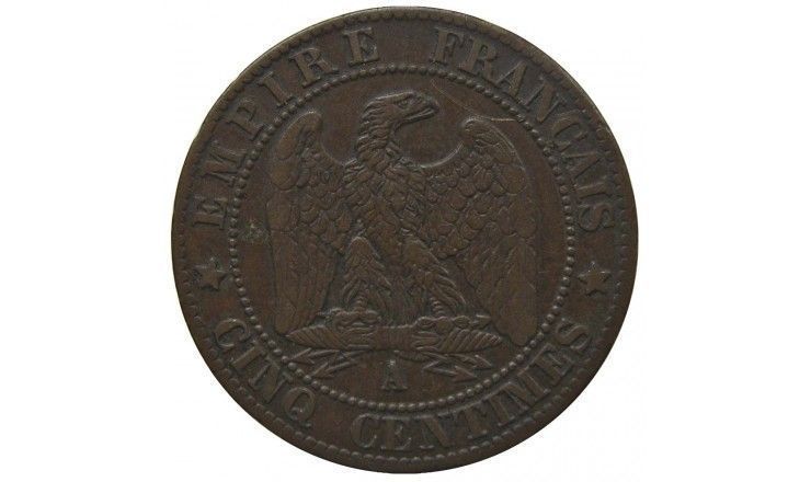 Франция 5 сантимов 1862 г. A