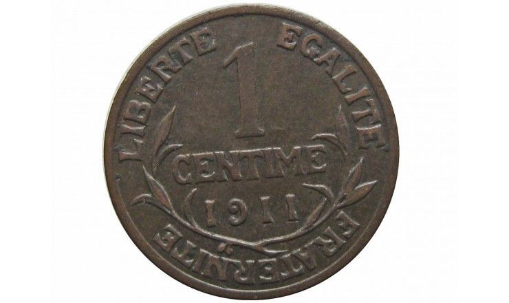 Франция 1 сантим 1911 г.