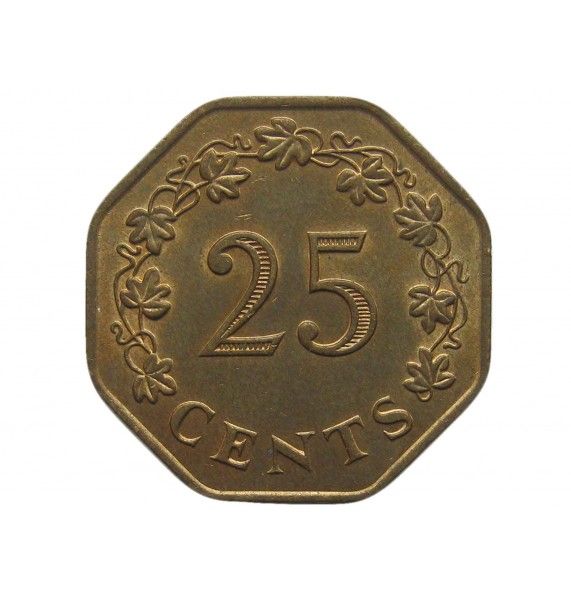 Мальта 25 центов 1975 г.