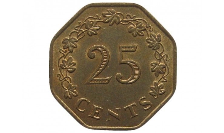 Мальта 25 центов 1975 г.