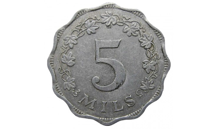 Мальта 5 милс 1972 г.