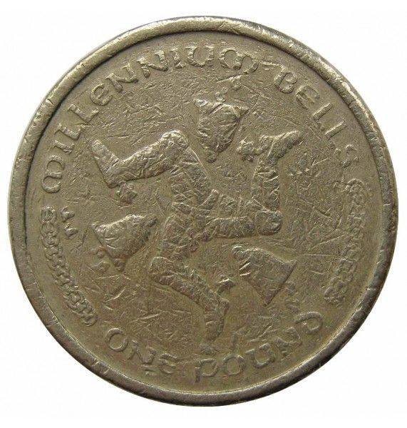 Остров Мэн 1 фунт 2002 г. AA