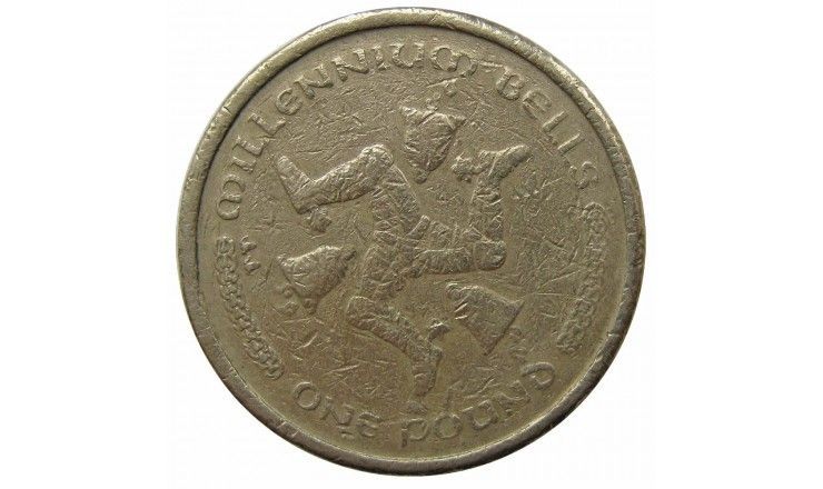 Остров Мэн 1 фунт 2002 г. AA