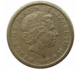 Остров Мэн 1 фунт 2002 г. AA