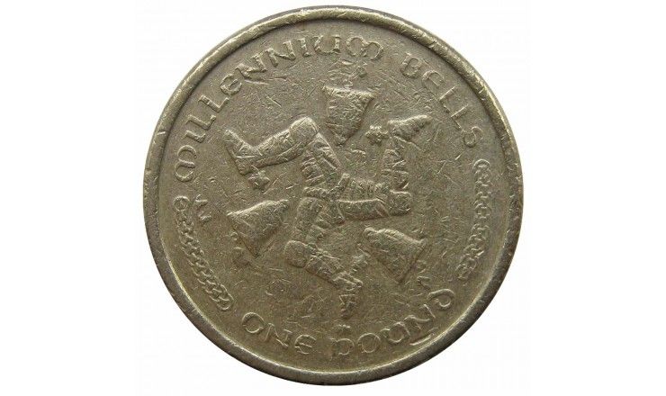 Остров Мэн 1 фунт 2002 г. AA