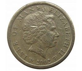 Остров Мэн 1 фунт 2002 г. AA