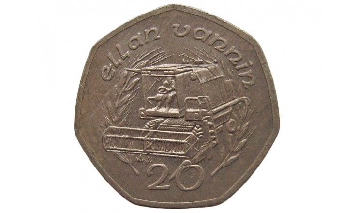 Остров Мэн 20 пенсов 1991 г. AA