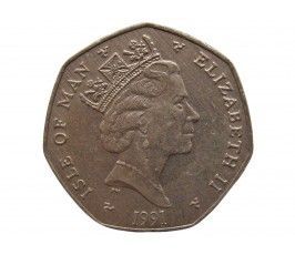 Остров Мэн 20 пенсов 1991 г. AA