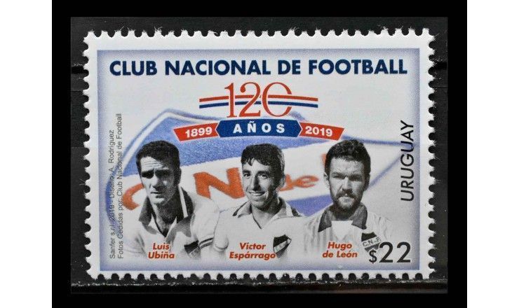 Уругвай 2019 г. "120 лет футбольному клубу Насьональ"