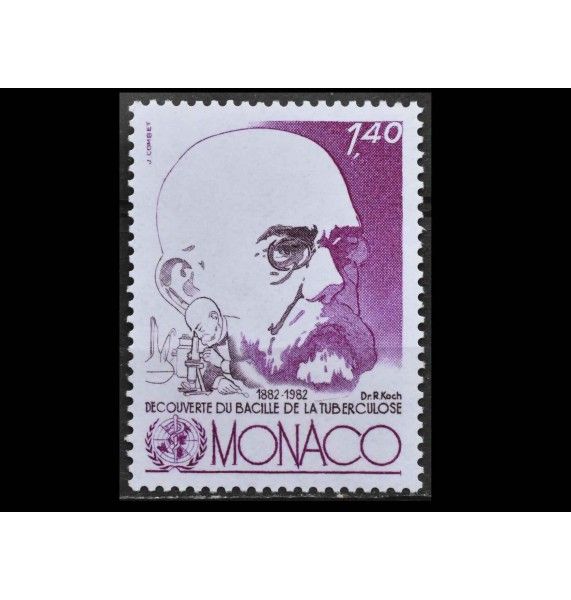 Монако 1982 г. "100 лет со дня открытия туберкулезной палочки"