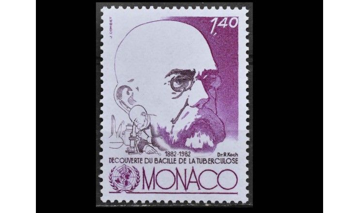 Монако 1982 г. "100 лет со дня открытия туберкулезной палочки"