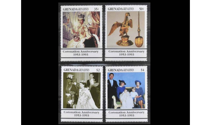 Гренада и Гренадины 1993 г. "Коронация королевы Елизаветы II" Гренада и Гренадины 1993 г. "Коронация королевы Елизаветы II"