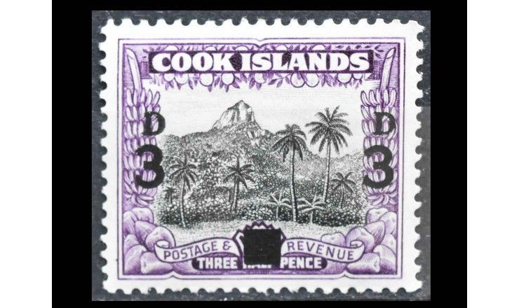 Острова Кука 1940 г. "Пейзажи" (надпечатка)
