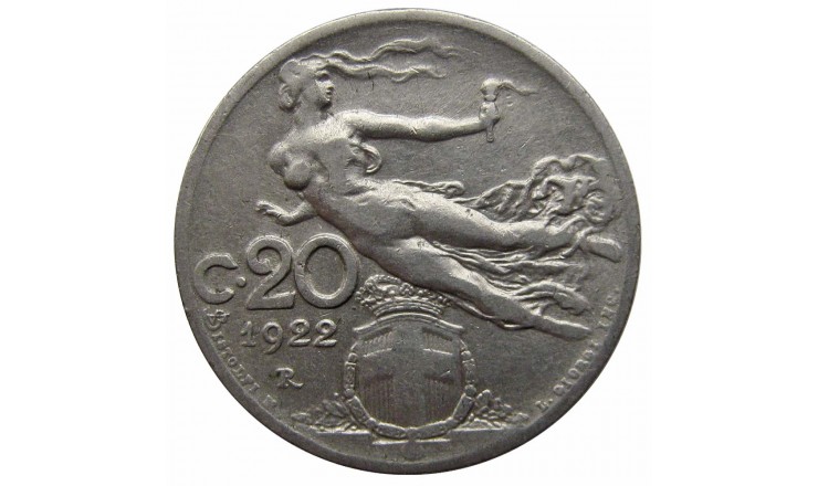 Италия 20 чентезимо 1922 г. 
