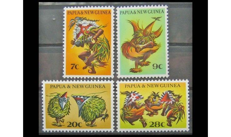 Папуа-Новая Гвинея 1971 г. "Туземские танцоры"