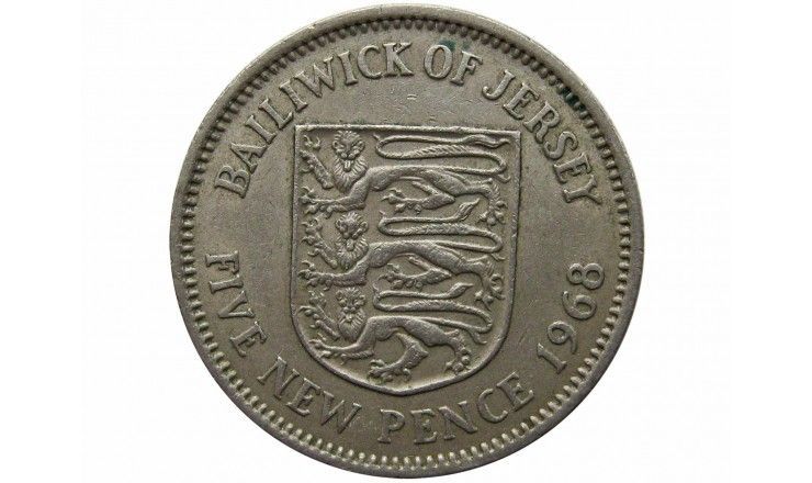 Джерси 5 новых пенсов 1968 г.