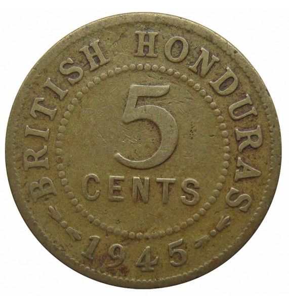 Британский Гондурас 5 центов 1945 г.