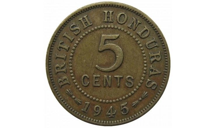 Британский Гондурас 5 центов 1945 г.