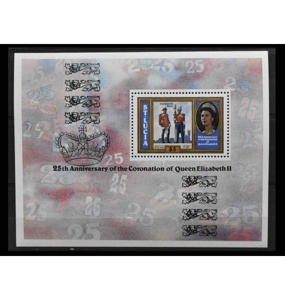 Сент-Люсия 1978 г. "25 лет коронации Королевы Елизаветы II"