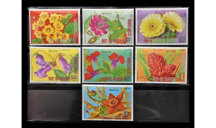 Экваториальная Гвинея 1976 г. "Охрана природы: Южноамериканские цветы"