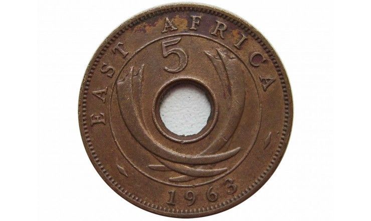 Британская Восточная Африка 5 центов 1963 г.