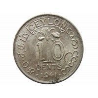 Цейлон 10 центов 1941 г.