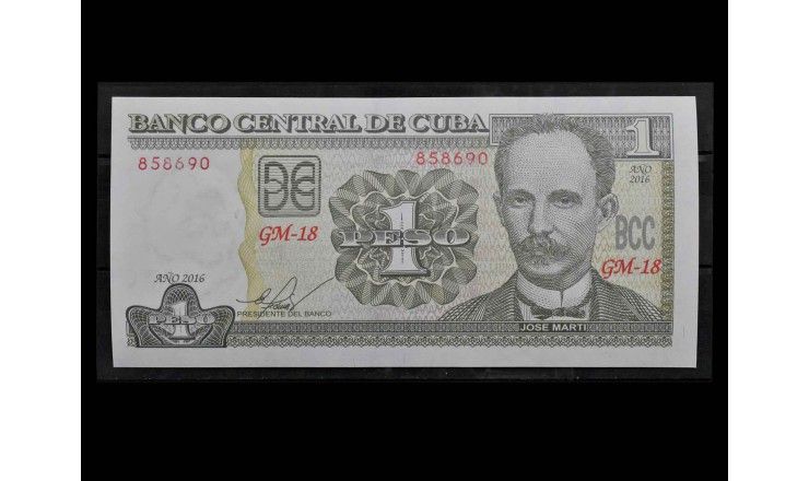 Куба 1 песо 2016 г.