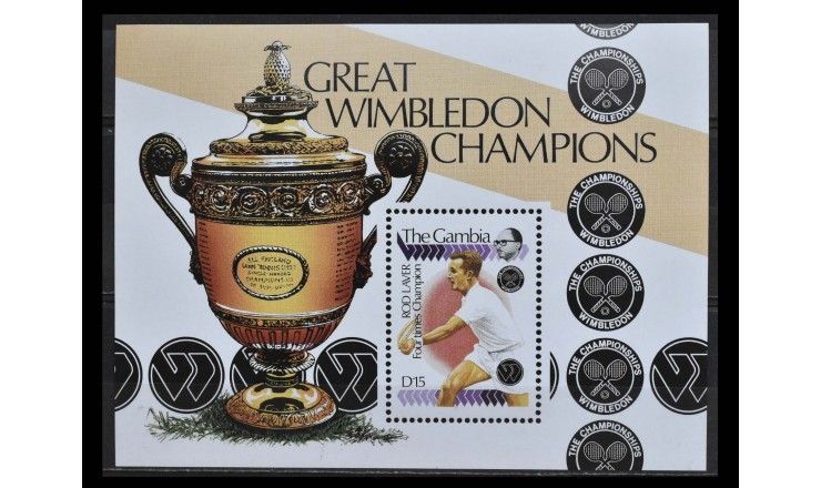 Гамбия 1990 г. "Великие чемпионы Уимблдона"