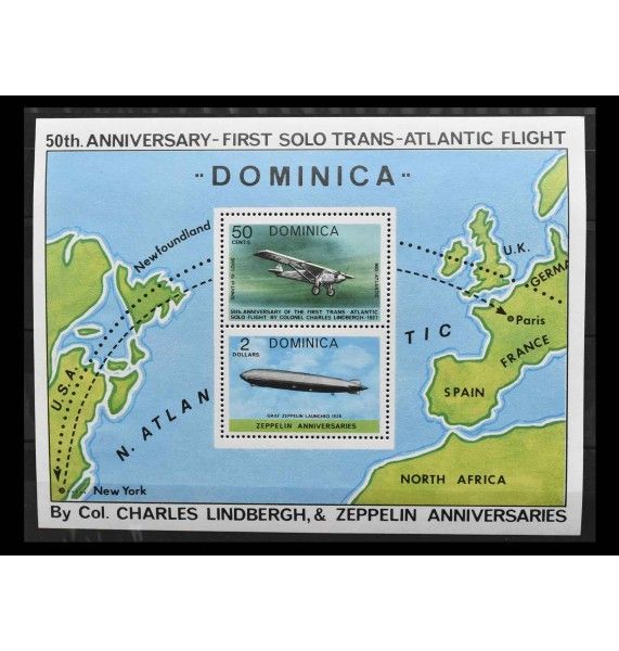 Доминика 1978 г. "50-летие первого самостоятельного трансатлантического перелета"