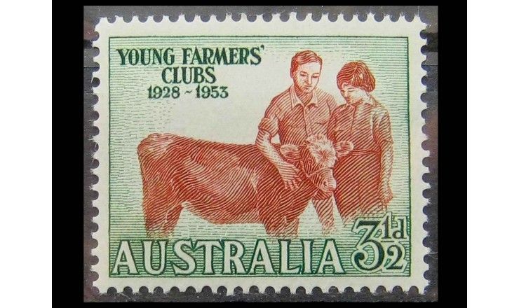 Австралия 1953 г. "25-летие клуба молодых фермеров"