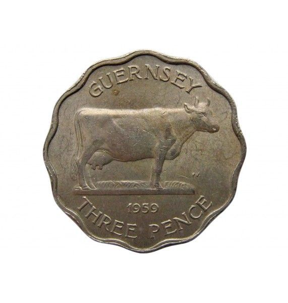 Гернси 3 пенса 1959 г.