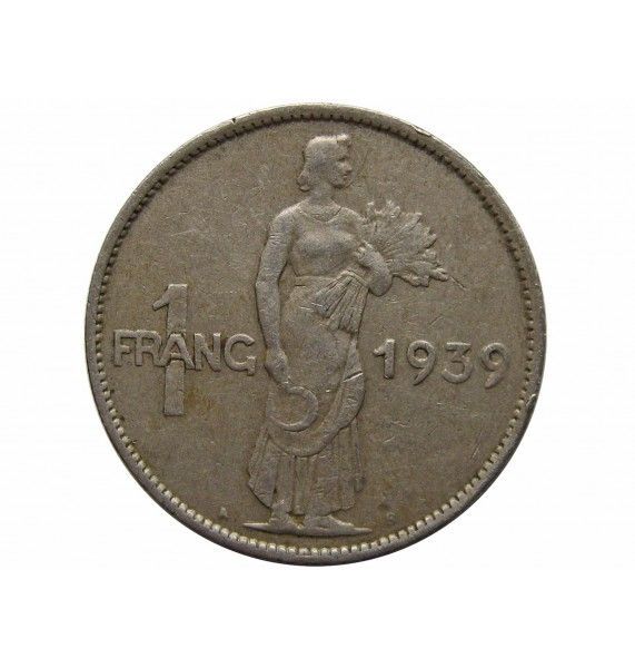 Люксембург 1 франк 1939 г.