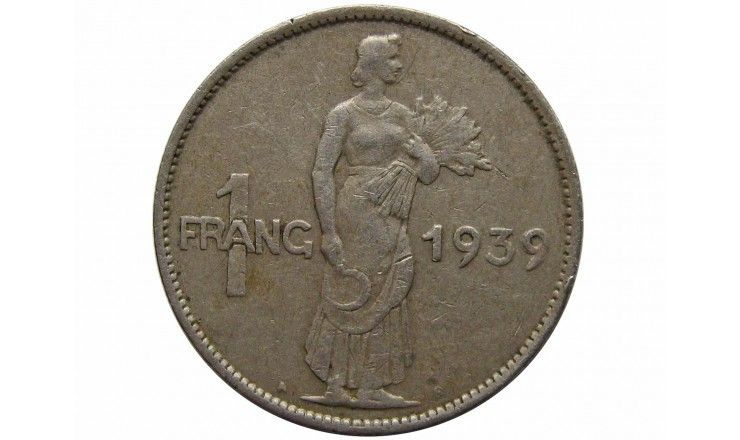 Люксембург 1 франк 1939 г.