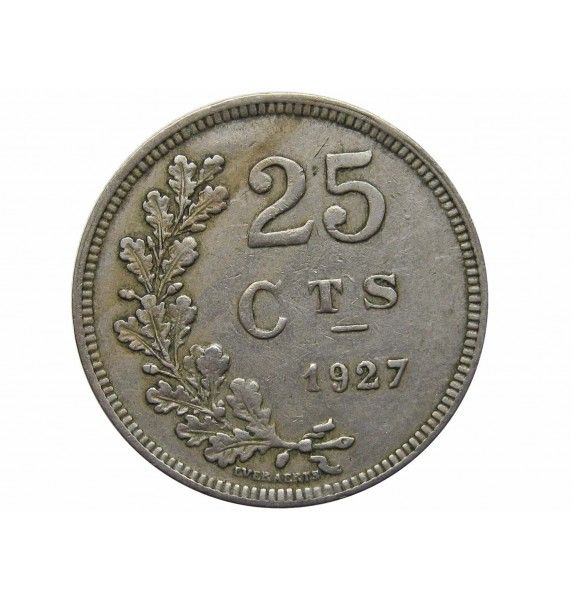 Люксембург 25 сантимов 1927 г.